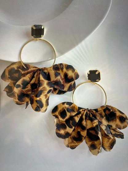 Leopard Gold Luxe Bloom Earrings