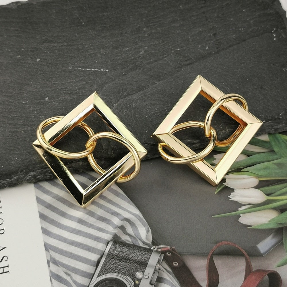 Square Irregular Stud Fashion Earrings For Women